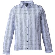 ワシ+ チェック クイックドライ シャツ ロングスリーブ WASHI+ CHECK QD SHIRT LS W MIV02022 BLACK-NOIR 0247 Mサイズ(日本：Lサイズ) [アウトドア シャツ レディース]