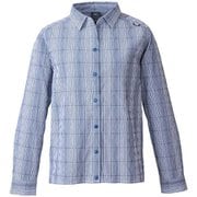 ワシ+ チェック クイックドライ シャツ ロングスリーブ WASHI+ CHECK QD SHIRT LS W MIV02022 SAPHIR 7317 Lサイズ(日本：XLサイズ) [アウトドア シャツ レディース]