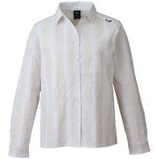 ワシ+ チェック クイックドライ シャツ ロングスリーブ WASHI+ CHECK QD SHIRT LS W MIV02022 LIGHT SAND 7098 Mサイズ(日本：Lサイズ) [アウトドア シャツ レディース]