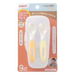 対象年齢：9ヵ月頃～ じぶんでつかえる スプーン＆フォーク プラスチック FRESH ケース付き