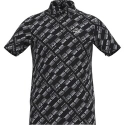 PING　ピン　ポロシャツ　ロゴジャガード　メンズ　Mサイズ　ホワイト ピン ゴルフ ストレッチ 布帛／メッシュジャガード 半袖 ハーフジップ