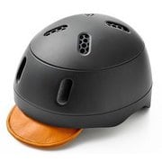 自転車用ヘルメット kumoa Leather visor Black(クモア レザーバイザー/ブラック) 56~60cm KS004BK-L