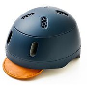 自転車用ヘルメット kumoa Leather visor Navy(クモア レザーバイザー/ネイビー) 56~60cm KS004NV-L