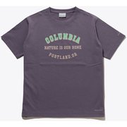 ウィメンズチャールズドライブS/S Tシャツ W Charles Drive Short Sleeve Tee PL6669 549 Dusty Iris College Mサイズ [アウトドア カットソー レディース]