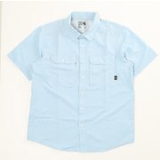 キャニオンソリッドショートスリーブシャツ Canyon Solid Short Sleeve Shirt OE7044 453 Blue Chambray Sサイズ [アウトドア シャツ メンズ]