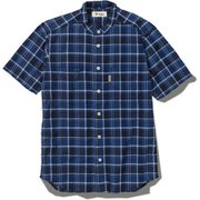 CシールドプレザントS S/S C-SHIELD Pleasant Shirt S/S 5212080 057 インクブルー Mサイズ [アウトドア シャツ メンズ]