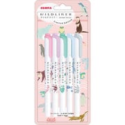 【限定】ラインマーカー MILD LINER(マイルドライナー) アニマルシリーズ 5色セットA 水族館 WKT7-AS-5C-A