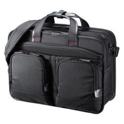 BAG-EXE12N [エグゼクティブビジネスバッグPRO 大型ダブル 15.6インチワイドPC対応 軽量 テフロン加工 ブラック]