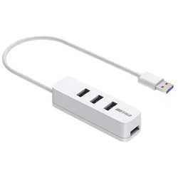 USB3.2（Gen1）対応 上挿し 4ポート バスパワー Type-A USBハブ ホワイト BSH4U328U3WH