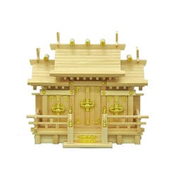国産神棚 三社低床特小 謙信（特小） キソヒノキ
