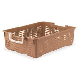 フリーバスケットL ベージュ 幅35.6×奥行50.6×高さ14cm I-288-2