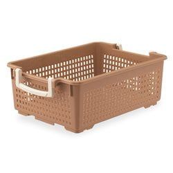フリーバスケットM ベージュ 幅28.5×奥行41.5×高さ14cm I-289-2