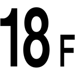 6300000395 [階数表示標識300角 18F]