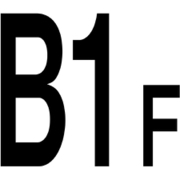 6300000398 [階数表示標識300角 B1F]