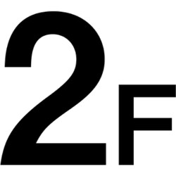 6300000429 [階数表示標識600角 2F]