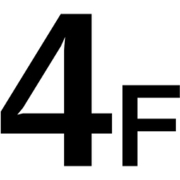 6300000431 [階数表示標識600角 4F]