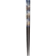 塗箸 食洗対応 螺鈿 春霞 23cm 青