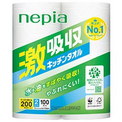 ネピア 激吸収キッチンタオル 2ロール 100カット
