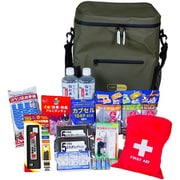 LCBS-S01 [防災セットSimple カーキ 25L 43×31×17cm 1人用 24時間用 14点セット 防災用品 防災グッズ 防災リュック 非常用持出袋 緊急避難セット 災害対策]