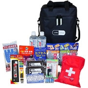 LCBS-SM01 [防災セットSimple mini ブラック 17L 32×27×20cm 1人用 24時間用 14点セット 防災用品 防災グッズ 防災リュック 非常用持出袋 緊急避難セット 災害対策]
