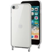PM-A22SHVCKSHCR [iPhone SE（第3/2世代）/8/7用 ケース ハイブリッド カバー 衝撃吸収 カメラレンズ保護設計 ワイヤレス充電可 ショルダーストラップホール付 クリア]