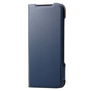 PM-K221PLFUNV [Android One S10用 ケース ソフトレザー カバー 手帳型 マグネット フラップ 衝撃吸収 耐衝撃 超軽量 薄型 スリム スタンド機能付 UltraSlim ネイビー]
