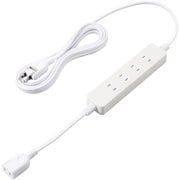 電源タップ 延長コード 3m 2P 本体部4個口/独立部1個口 ほこりシャッター 絶縁キャップ スイングプラグ 125V 15A 1500W ホワイト T-ADR5-2530WH