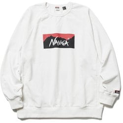 エコハイブリッド ボックスロゴスウェットシャツ ECO HYBRID BOX LOGO SWEATSHIRT N000110 WHT Mサイズ [アウトドア スウェット メンズ]