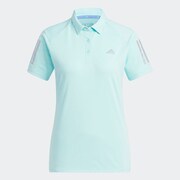 AD23SS EAU22 HT0041 AQ J/L [ゴルフシャツ レディース スリーストライプス 半袖ボタンダウンシャツ J/L クリアアクア]