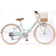 ジュニアバイシクル 24インチ ミントブルー GR-APRICOT