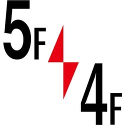 6300000458 [ロフト階数表示板300角 5F/4F]