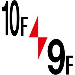 6300000463 [ロフト階数表示板300角 10F/9F]