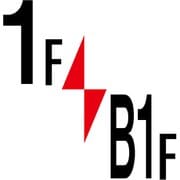 6300003351 [ロフト階数表示板300角 マグネット 1F/B1F]