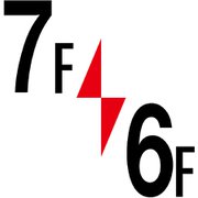 6300003357 [ロフト階数表示板300角 マグネット 7F/6F]
