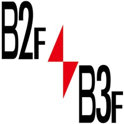 6300003367 [ロフト階数表示板450角 マグネット B2F/B3F]