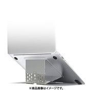 最薄 ノートパソコンスタンド 折りたたみ 角度調整可能 滑り止めシール付属 ステンレス製 シルバー PA-001-SV