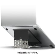 最薄 ノートパソコンスタンド 折りたたみ 角度調整可能 滑り止めシール付属 ステンレス製 ブラック PA-001-BK