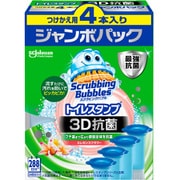 スクラビングバブル トイレスタンプ 3D抗菌 エレガンスフラワーの香り つけかえ用 4本パック