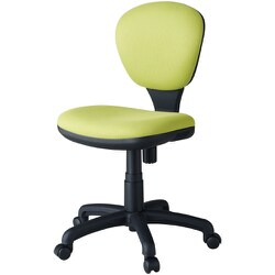 事務イス 布張り 肘なし ライトグリーン C301J ライトグリーン