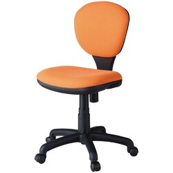 事務イス 布張り 肘なし オレンジ C301J オレンジ