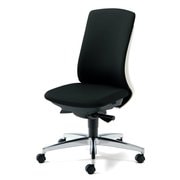 べネス 事務イス 布張り バイカラーフレーム ハイバック アルミ脚 肘なし アッシュブラック KC-BN514SL BK