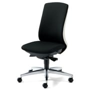 べネス 事務イス 布張り バイカラーフレーム ハイバック アルミ脚 肘なし アッシュブラック KC-BN514SL BK