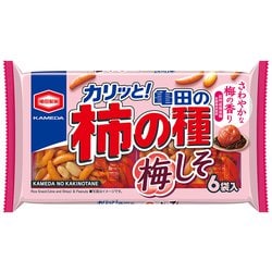 亀田の柿の種 梅しそ 6袋詰 164g