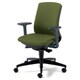 べネス 事務イス 布張り ダークグレーフレーム ローバック 樹脂脚 アジャスト肘 モスグリーン KD-BN30SL UG
