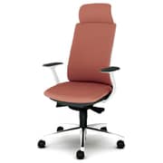 べネス 事務イス 布張り バイカラーフレーム エキストラハイバック アルミ脚 固定肘 コーラルピンク KB-BN515SL PK