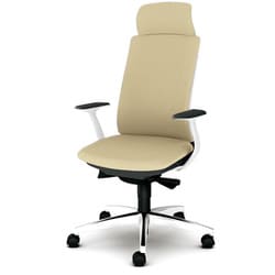 べネス 事務イス 布張り バイカラーフレーム エキストラハイバック アルミ脚 固定肘 ベージュ KB-BN515SL BE