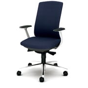 べネス 事務イス 布張り バイカラーフレーム ハイバック アルミ脚 固定肘 ネイビー KB-BN514SL DB