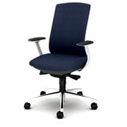 べネス 事務イス 布張り バイカラーフレーム ハイバック アルミ脚 固定肘 ネイビー KB-BN514SL DB
