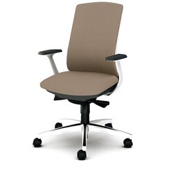 べネス 事務イス 布張り バイカラーフレーム ハイバック アルミ脚 固定肘 ブラウン KB-BN514SL BR