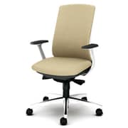 べネス 事務イス 布張り バイカラーフレーム ハイバック アルミ脚 固定肘 ベージュ KB-BN514SL BE